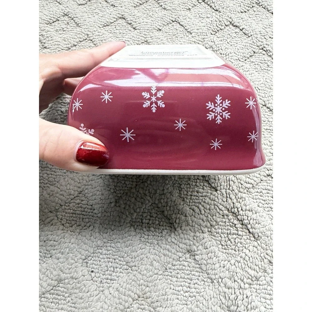 Longaberger All The Trimmings Candy Dish Christmas Themed
